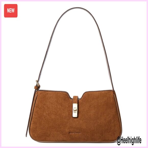Handbags - Vegan Leather Hobo Shoulder Bag Minimalist Structured Adjustable Strap Elegant